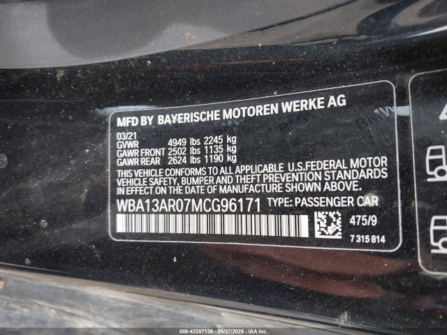 BMW M440i Xdrive 2021 WBA13AR07MCG96171 Image 9