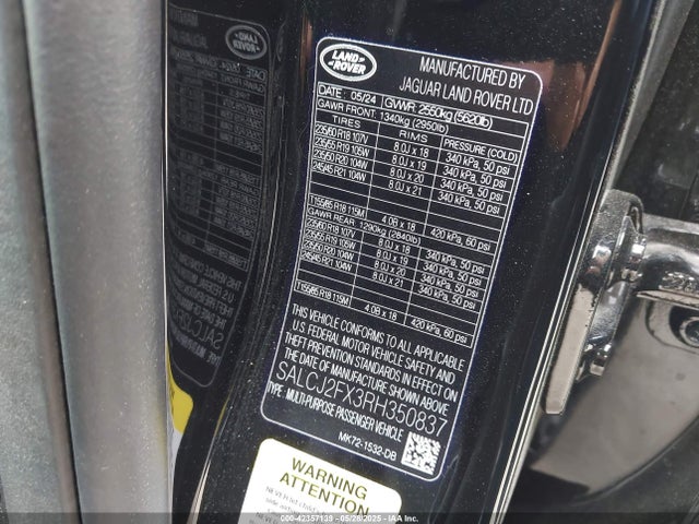 Land Rover aj20p 2024 SALCJ2FX3RH350837 Image 9