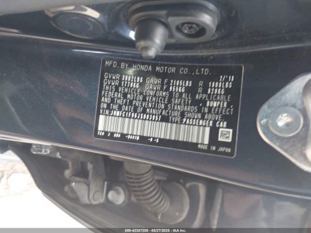 JHMFC1F96JX003957 Honda Civic Touring