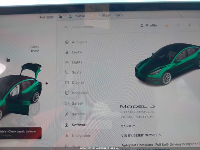 5YJ3E1EB1NF251505 Tesla 2022