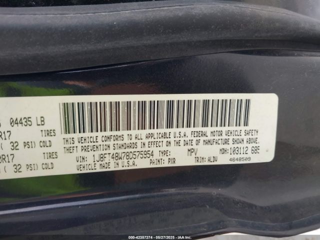 2008 JEEP PATRIOT 1J8FT48W78D575954 Photo 8