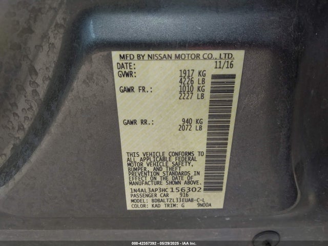 1N4AL3AP3HC156302 Nissan 2017