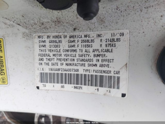 2010 ACURA TL 19UUA8F23AA007348 Photo 8