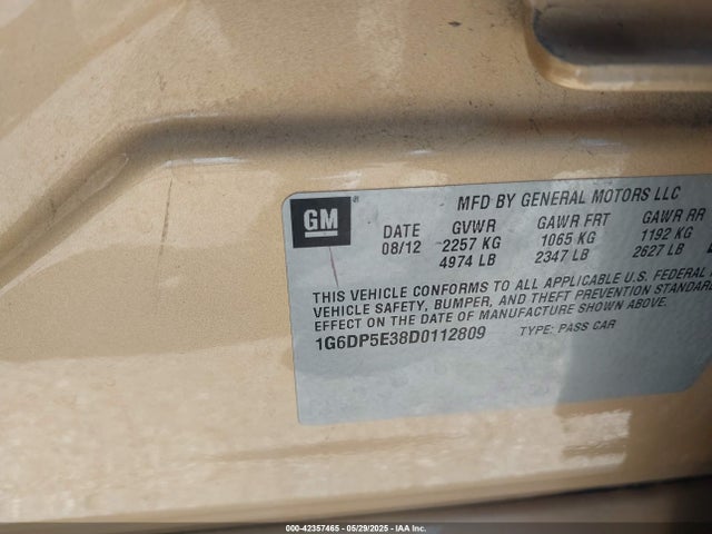 2013 CADILLAC CTS 1G6DP5E38D0112809 Photo 8