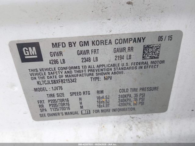 KL7CJLSBXFB215342 Chevrolet LUV