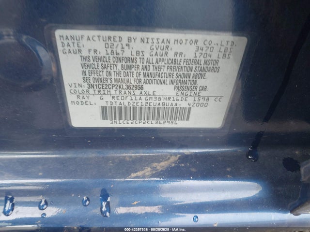 Nissan Versa Note Sv 2019 3N1CE2CP2KL362956 Image 9