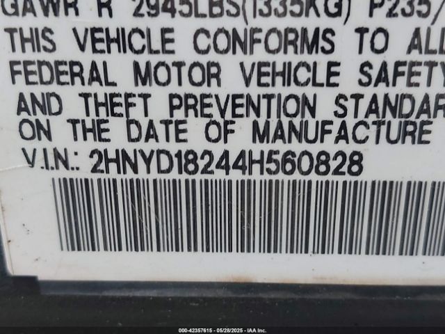 2004 ACURA MDX 2HNYD18244H560828 Photo 8