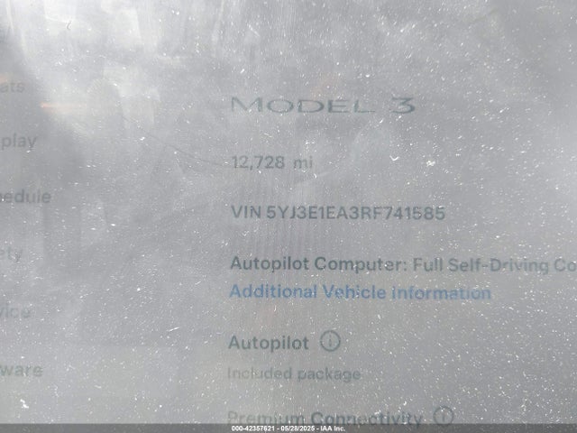 Tesla MODEL 3 2024 5YJ3E1EA3RF741585 Image 15