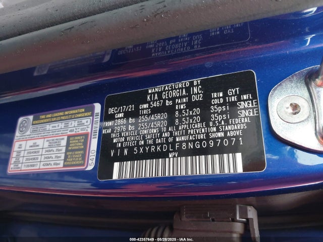 5XYRKDLF8NG097071 KIA t-gdi theta-iii