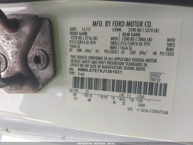 NM0LS7E7XJ1361931 Ford Transit Connect Xl