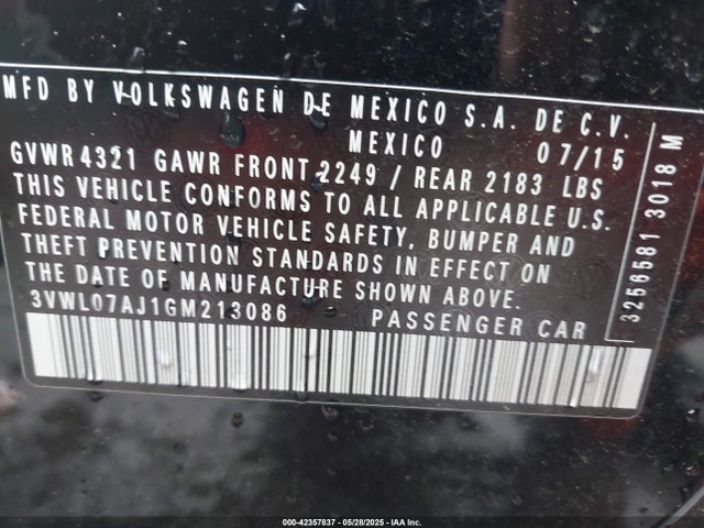 3VWL07AJ1GM213086 Volkswagen Jetta