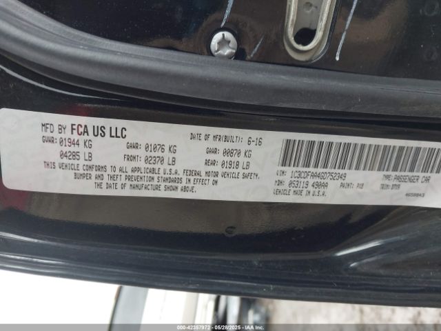 1C3CDFAA4GD752349 Dodge DART SE