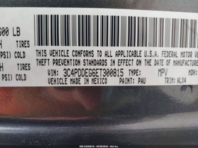 3C4PDDEG6ET300815 Dodge Journey R/t