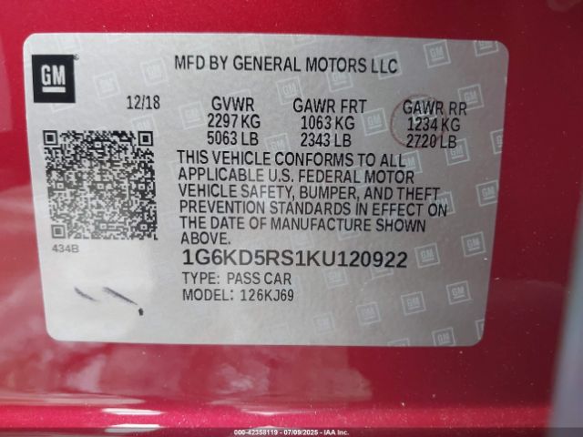 2019 CADILLAC CT6 1G6KD5RS1KU120922 Photo 8