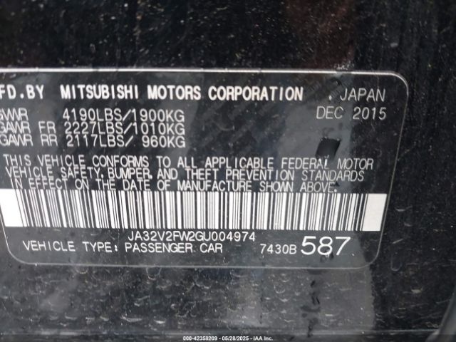 JA32V2FW2GU004974 Mitsubishi LANCER ES