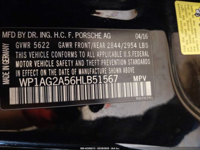 2017 PORSCHE MACAN WP1AG2A56HLB51567 Photo 8