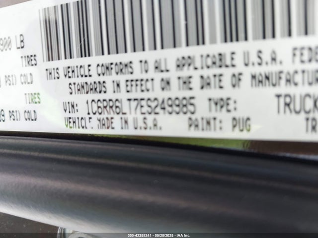 RAM 2014 2014 1C6RR6LT7ES249985 Image 9