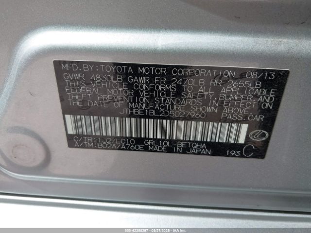 2013 LEXUS GS 350 JTHBE1BL2D5027960 Photo 8