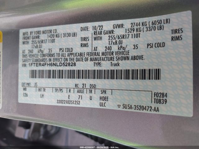 2022 FORD RANGER 1FTER4FH6NLD52828 Photo 8