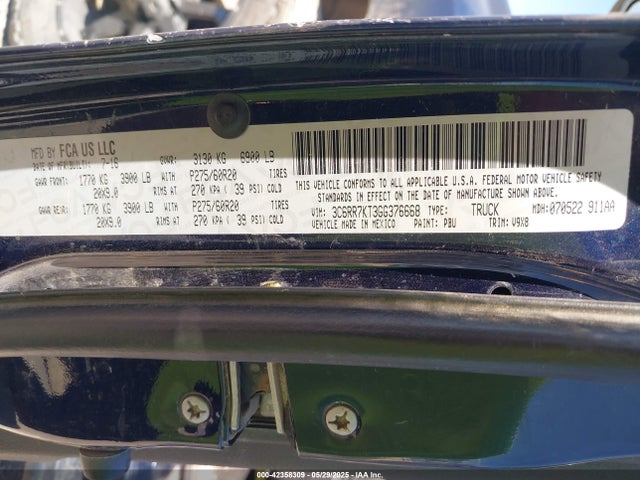RAM 1500 2016 3C6RR7KT3GG376668 Image 9