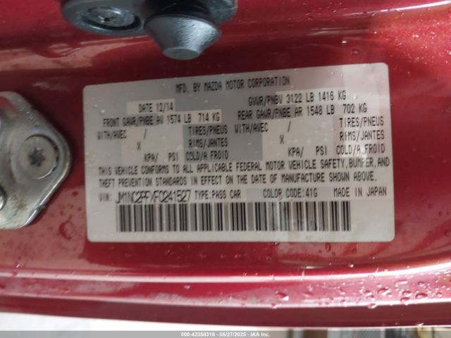 2015 MAZDA MX-5 MIATA JM1NC2PFXF0241527 Photo 8