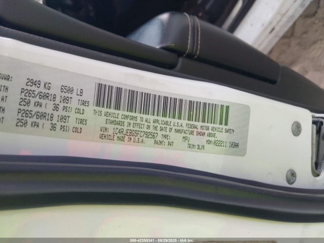 1C4RJEBG5FC792567 Jeep Grand Cherokee Limited
