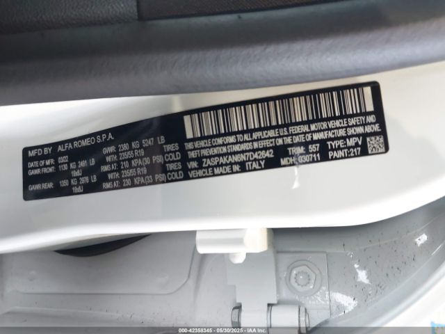 2022 ALFA ROMEO STELVIO ZASPAKAN6N7D42642 Photo 8