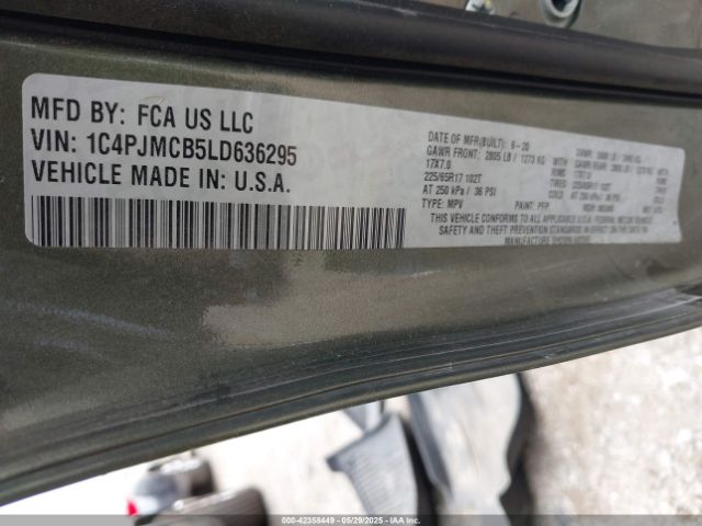 2020 JEEP CHEROKEE 1C4PJMCB5LD636295 Photo 8