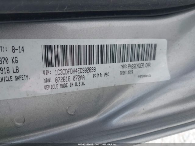 1C3CDFDH4ED902899 Dodge Dart Aero