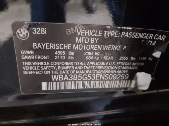WBA3B5G53ENS09259 BMW 328i Xdrive