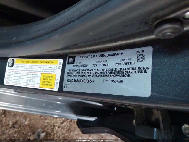 KL8CB6SAXKC706547 Chevrolet Spark Ls Cvt