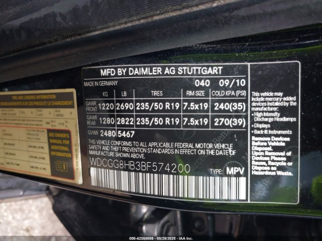 2011 MERCEDES-BENZ GLK 350 WDCGG8HB3BF574200 Photo 8