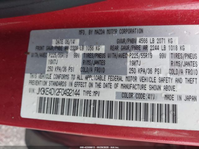 JM3KE4DY2F0492144 Mazda Cx-5 Grand Touring