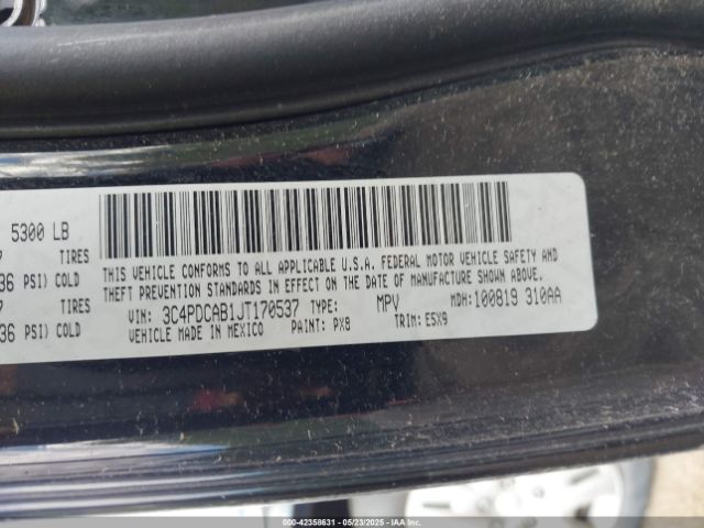 3C4PDCAB8JT520021 Dodge Journey