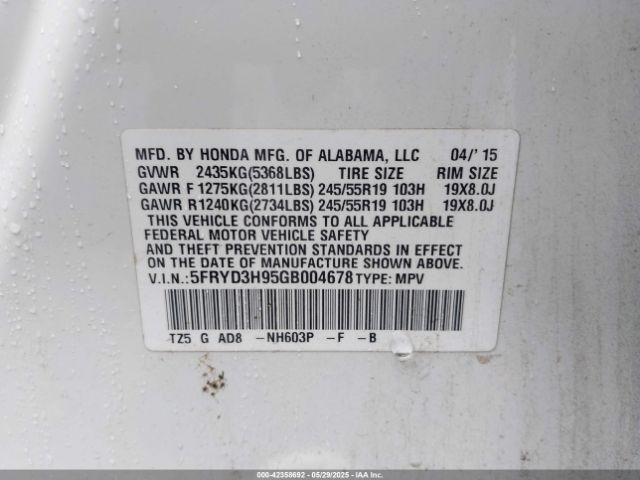 2016 ACURA MDX 5FRYD3H95GB004678 Photo 8