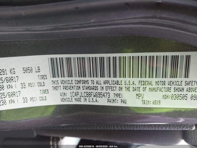 1C4PJLCB8FW695473 Jeep 2015