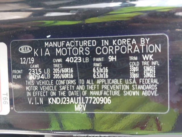 KNDJ23AU1L7720906 KIA mpi nu