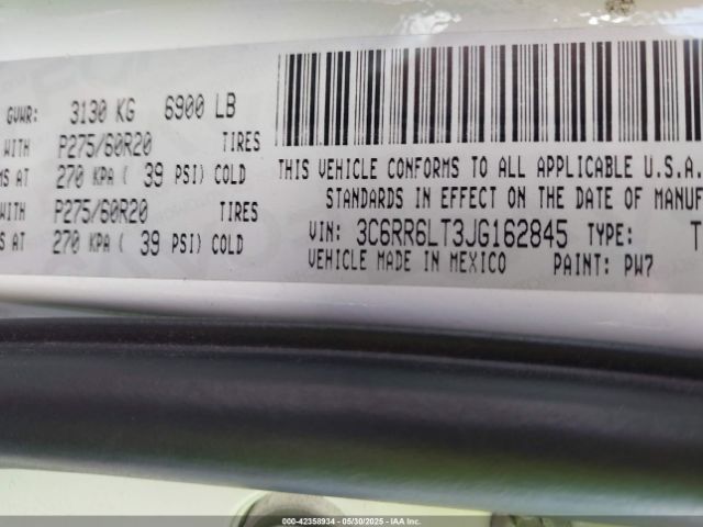 3C6RR6LT3JG162845 RAM 1500