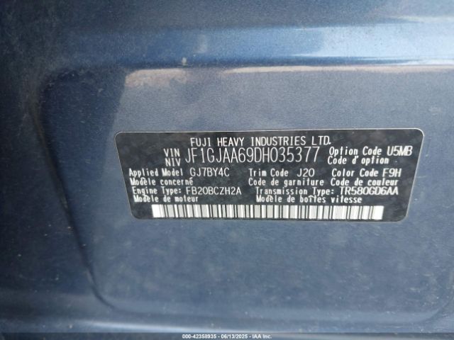2013 SUBARU IMPREZA JF1GJAA69DH035377 Photo 8