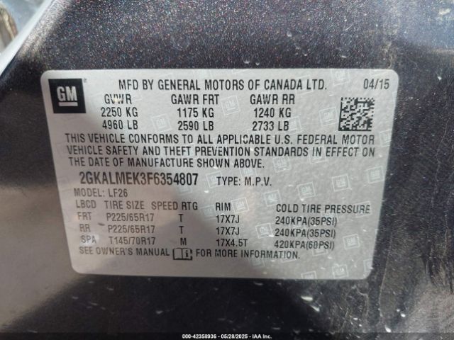 2GKALMEK3F6354807 GMC Terrain Sle-1