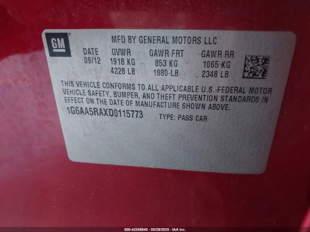 2013 CADILLAC ATS 1G6AA5RAXD0115773 Photo 8