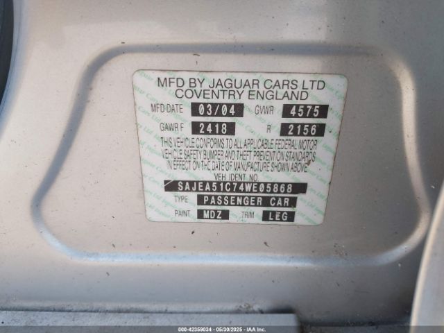 2004 JAGUAR X-TYPE SAJEA51C74WE05868 Photo 8
