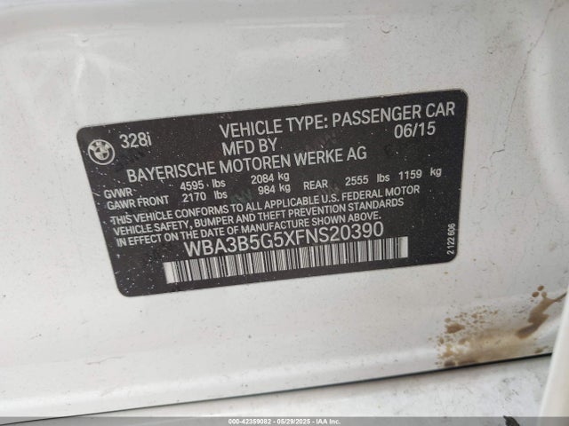 WBA3B5G5XFNS20390 BMW 2015