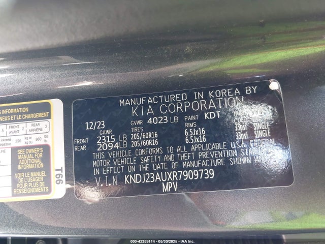 KNDJ23AUXR7909739 KIA Soul