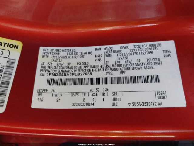 2023 FORD BRONCO 1FMDE5BH1PLB27668 Photo 8