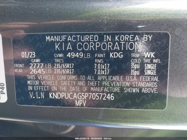 2023 KIA SPORTAGE HYBRID KNDPUCAG5P7057246 Photo 8