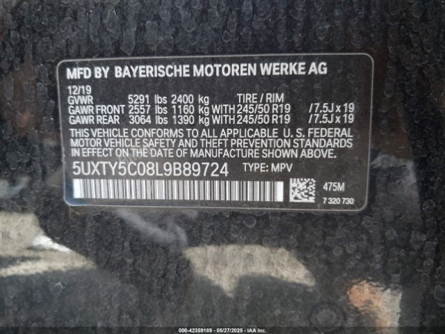 2020 BMW X3 5UXTY5C08L9B89724 Photo 8