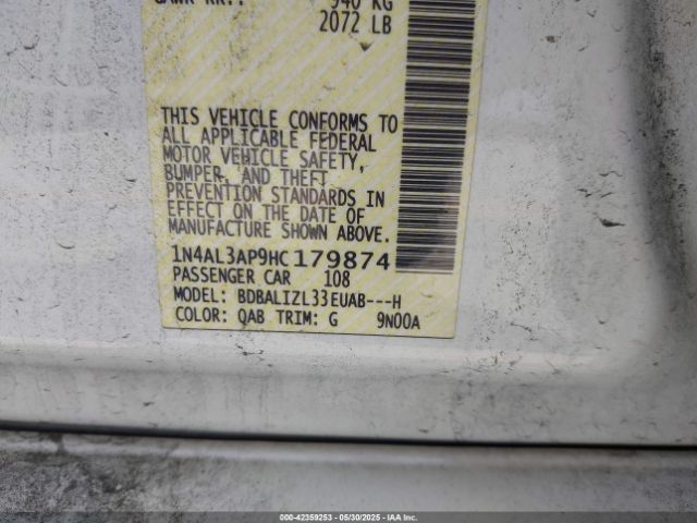 1N4AL3AP9HC179874 Nissan 2017