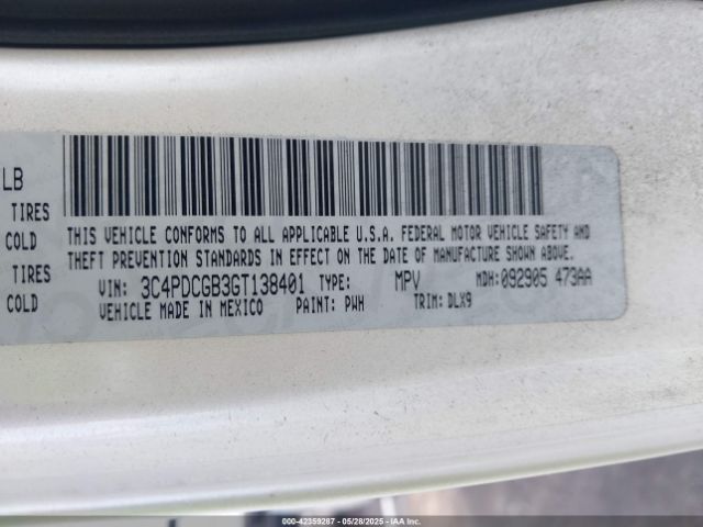 3C4PDCGB3GT138401 Dodge Journey Crossroad Plus