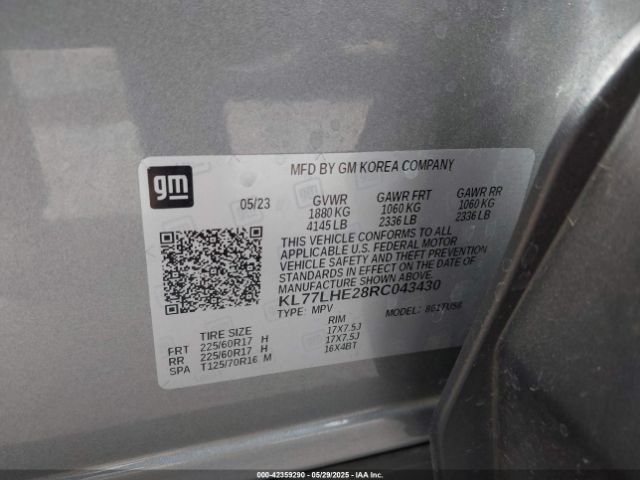 2024 CHEVROLET TRAX KL77LHE28RC043430 Photo 8